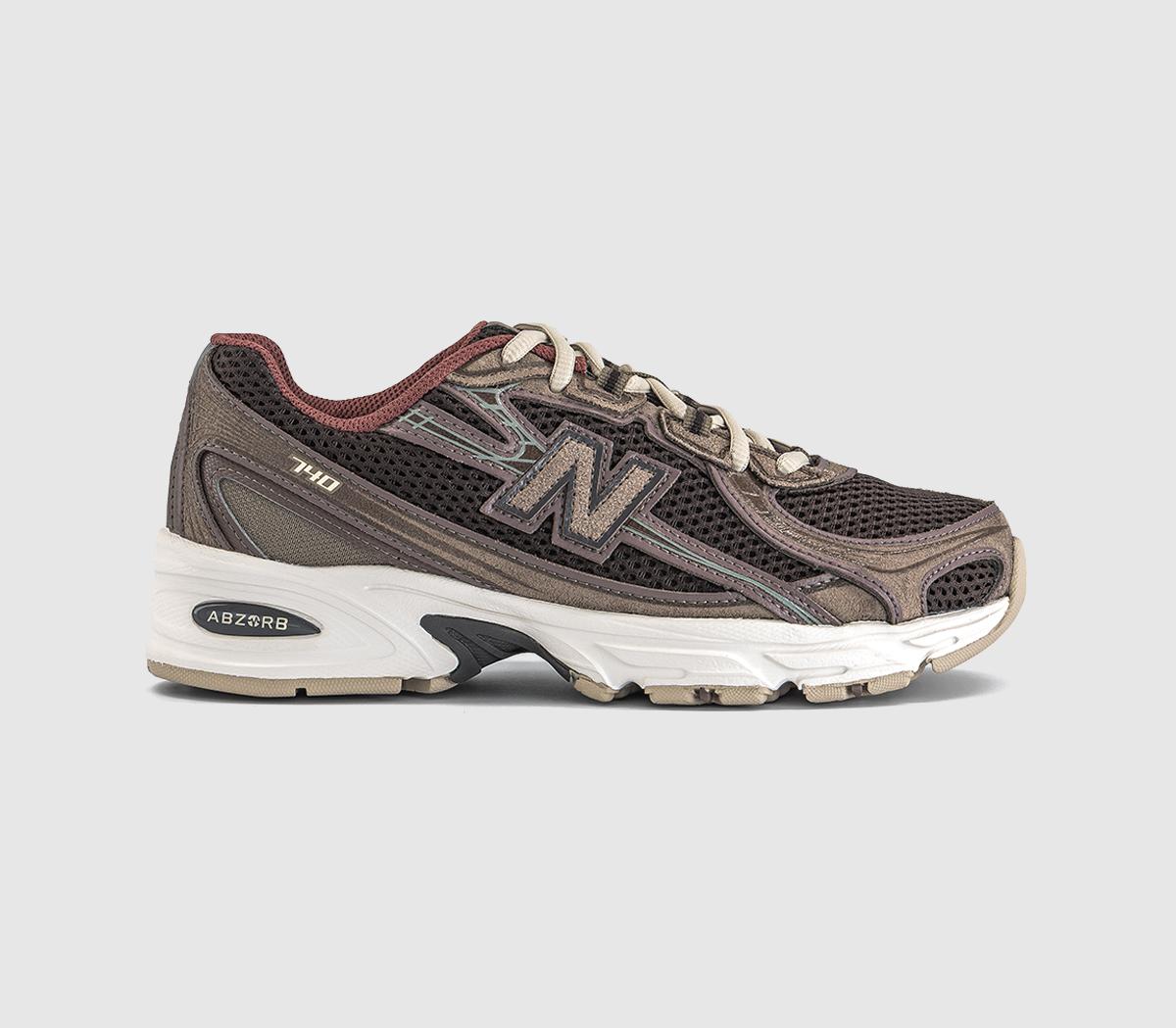 New Balance 740 V2 Trainers White Brown in  Size 11, Offspring