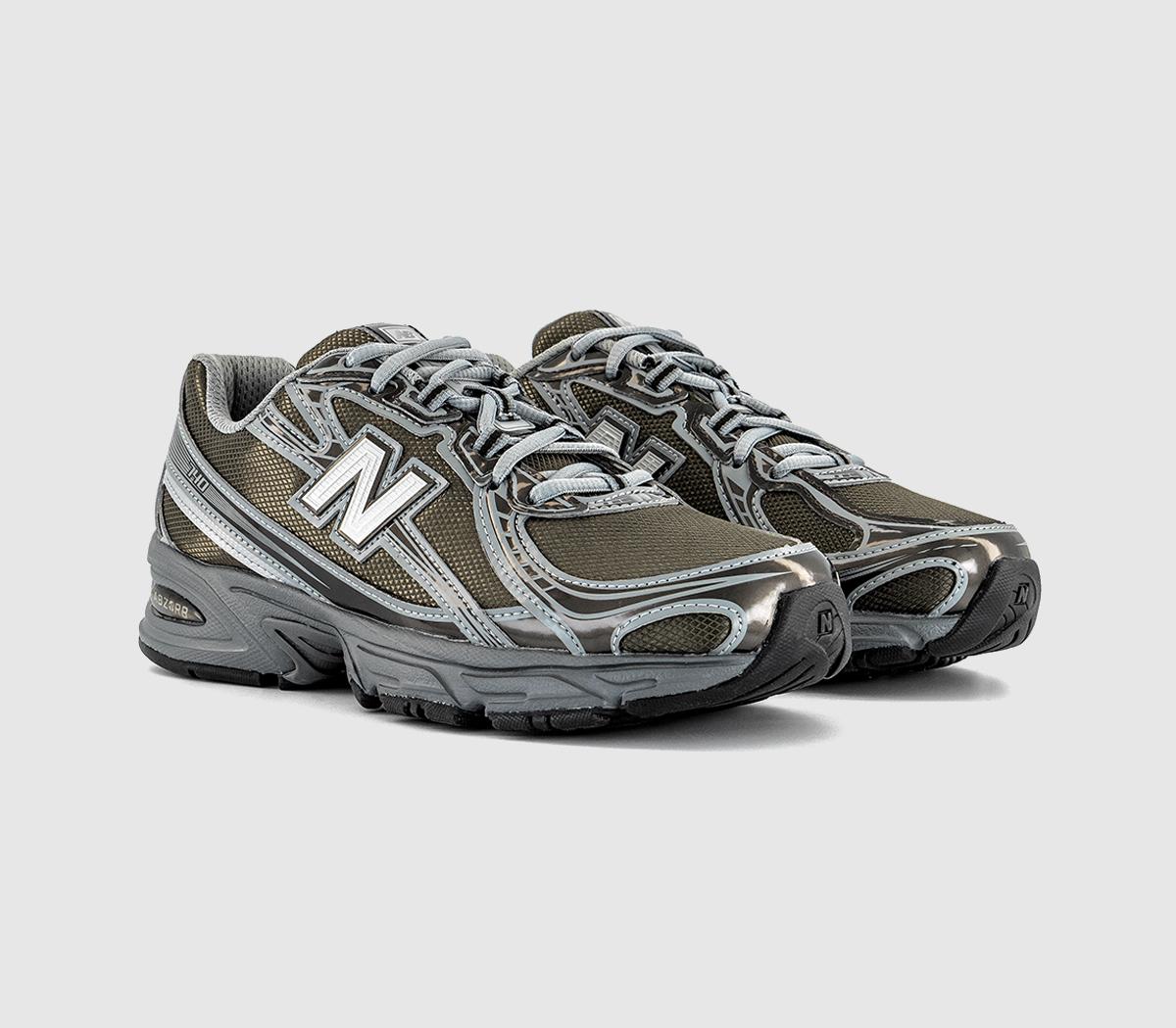 New Balance 740 V2 Trainers Black Metallic Castlerock - Men's Trainers