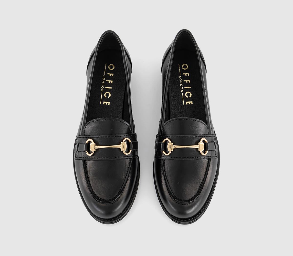 OFFICEFountain Trim Snaffle LoafersBlack Leather