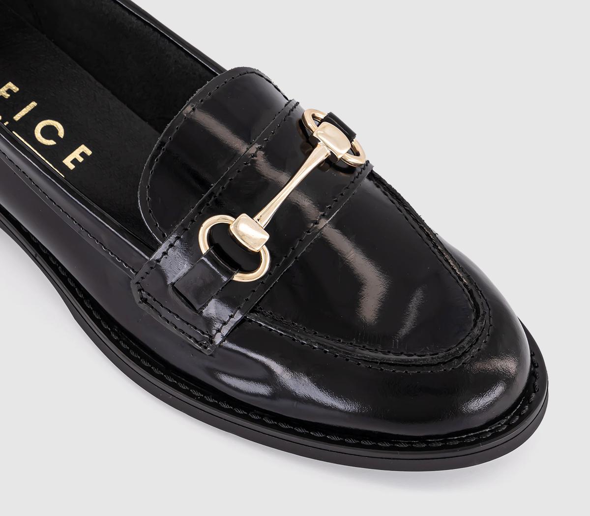 OFFICEFountain Snaffle Trim Loafers OFFICEFountain Snaffle Trim LoafersBlack Patent Leather