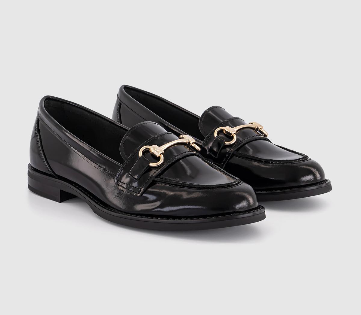 OFFICEFountain Snaffle Trim Loafers OFFICEFountain Snaffle Trim LoafersBlack Patent Leather