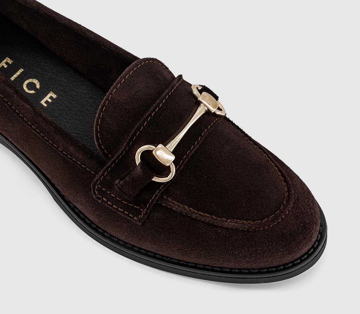 OFFICEFountain Snaffle Trim Loafers OFFICEFountain Snaffle Trim LoafersBrown Suede