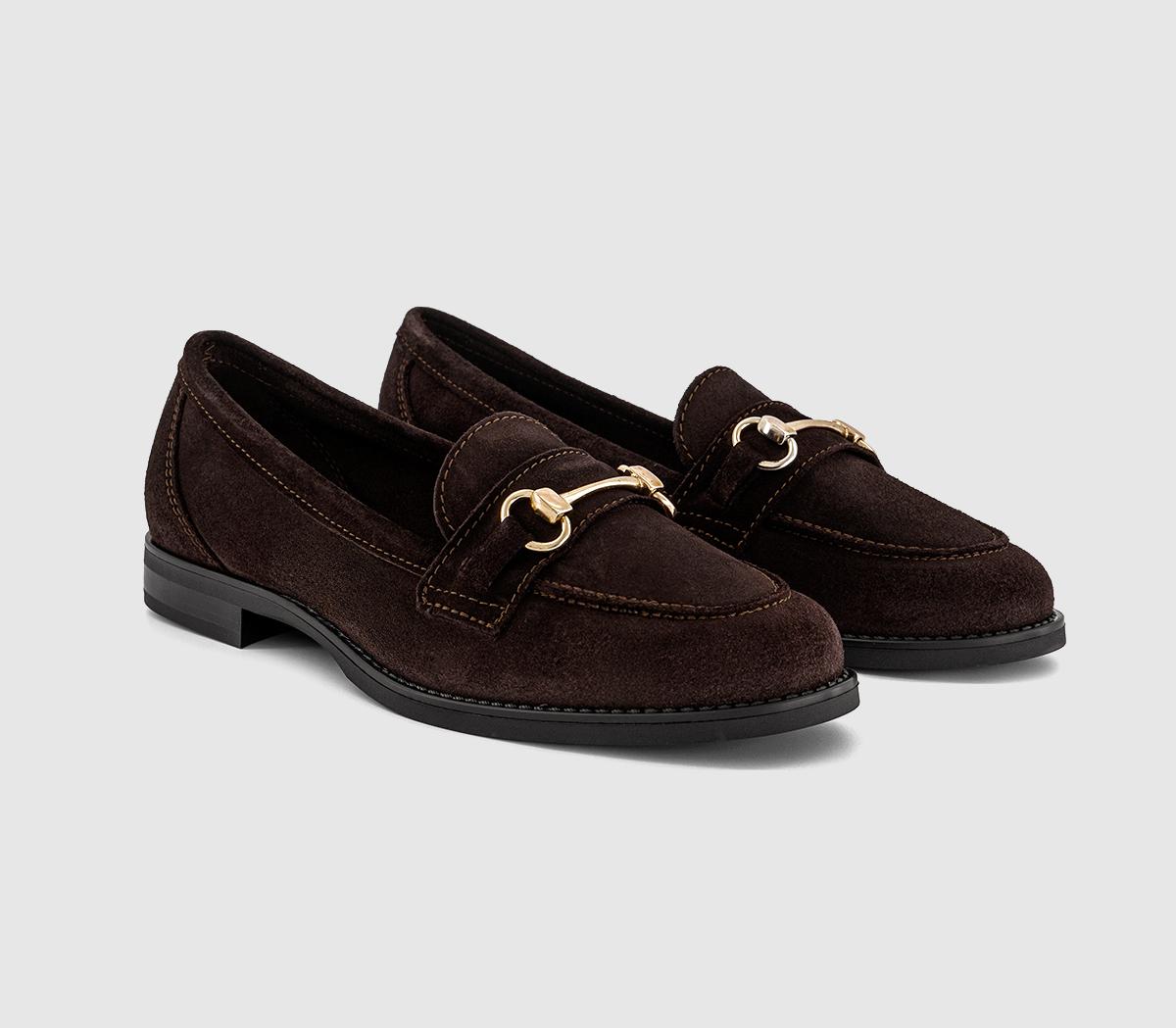 OFFICEFountain Snaffle Trim Loafers OFFICEFountain Snaffle Trim LoafersBrown Suede