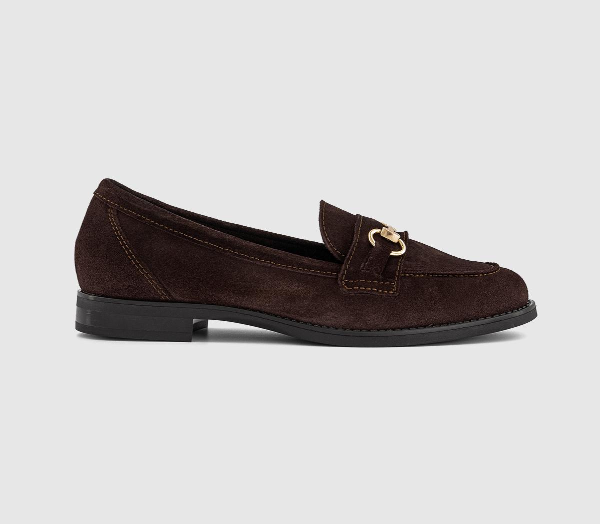 OFFICEFountain Snaffle Trim Loafers OFFICEFountain Snaffle Trim LoafersBrown Suede
