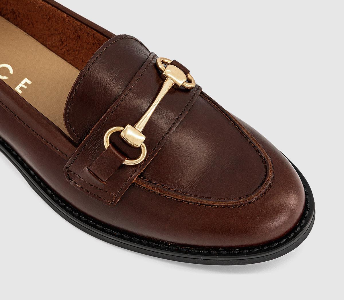OFFICEFountain Snaffle Trim LoafersBrown Leather