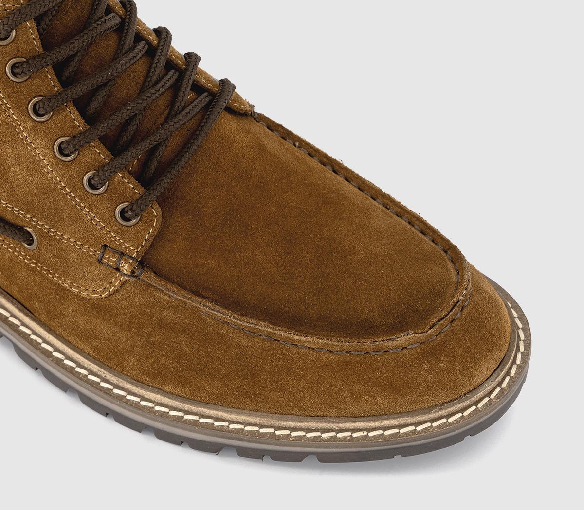 OFFICEBryson Suede Apron Boots OFFICEBryson Suede Apron BootsTan Suede