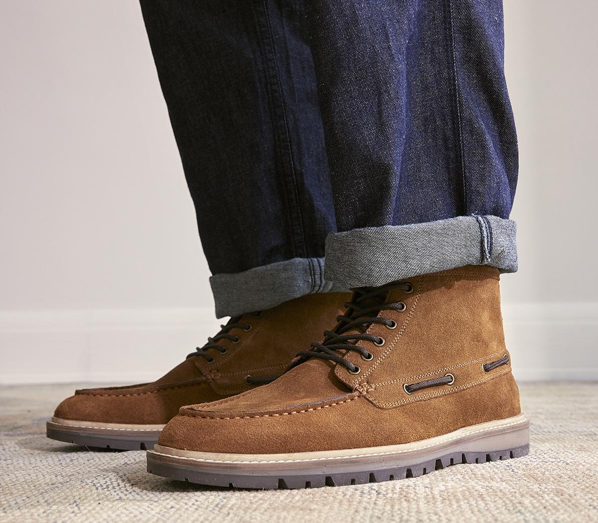 OFFICEBryson Suede Apron Boots OFFICEBryson Suede Apron BootsTan Suede