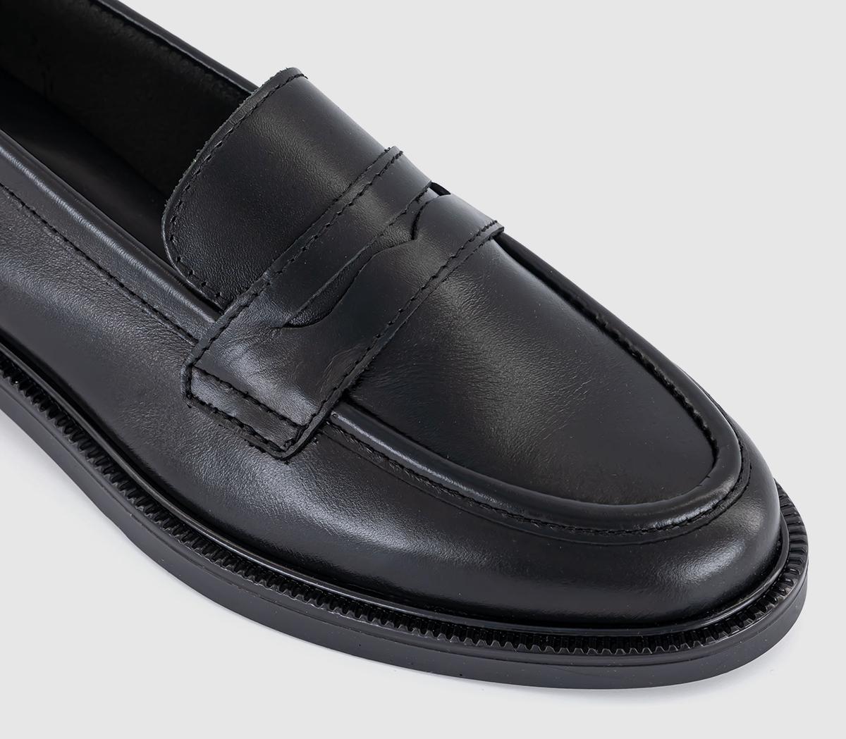 OFFICEForgive Penny Loafers OFFICEForgive Penny LoafersBlack Leather