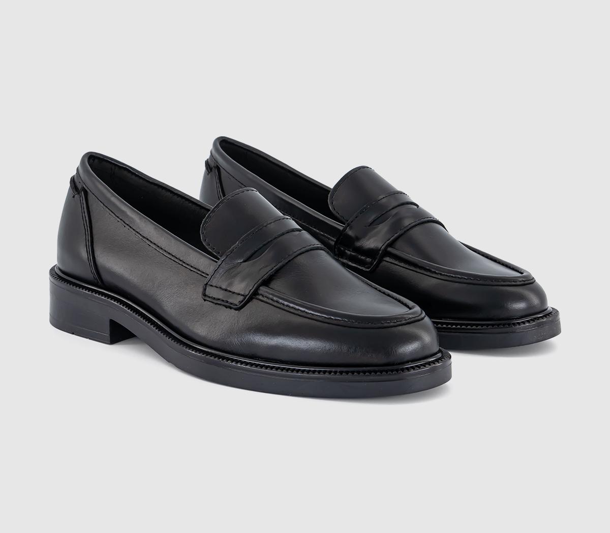 OFFICEForgive Penny Loafers OFFICEForgive Penny LoafersBlack Leather