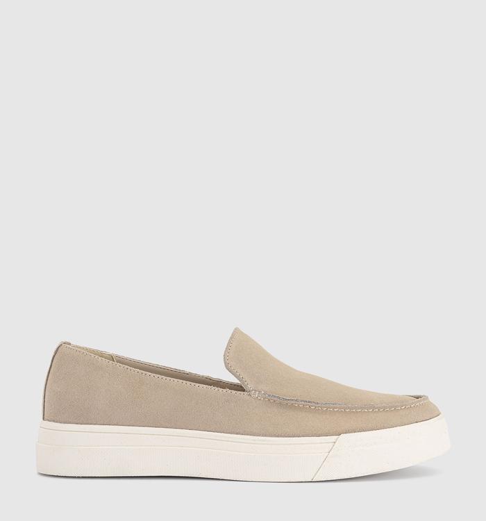 OFFICE Connell Slip On Cupsole Trainers Beige Suede