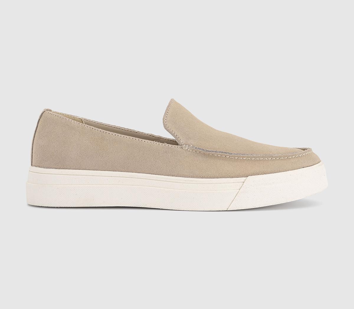 Suede slip on platform shoes online