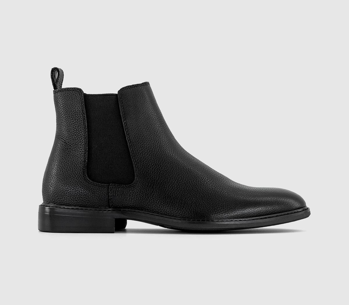 OFFICE Broadway Chelsea Boots Black Tumbled Leather Men s Boots