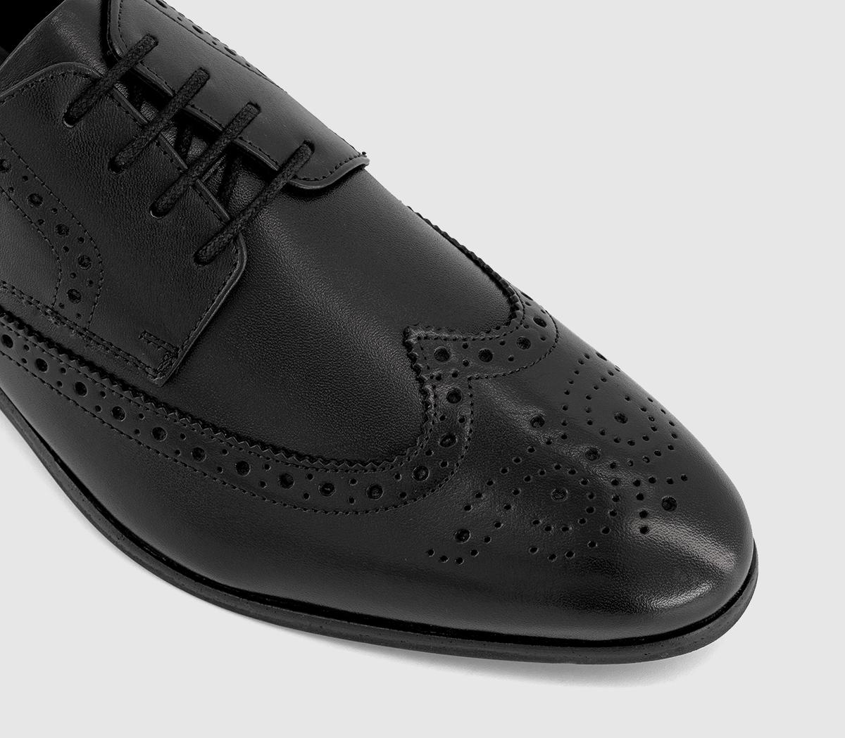 OFFICEMalak Leather Brogue Derby Shoes OFFICEMalak Leather Brogue Derby ShoesBlack Leather
