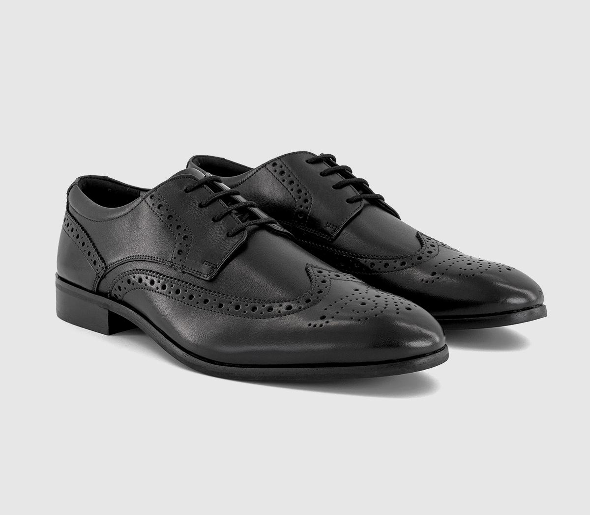 OFFICEMalak Leather Brogue Derby Shoes OFFICEMalak Leather Brogue Derby ShoesBlack Leather