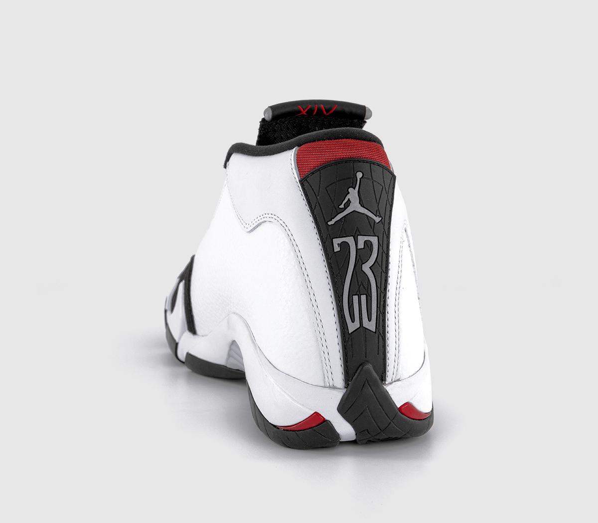JordanAir Jordan 14 TrainersWhite Varsity Red Black Metallic Silver