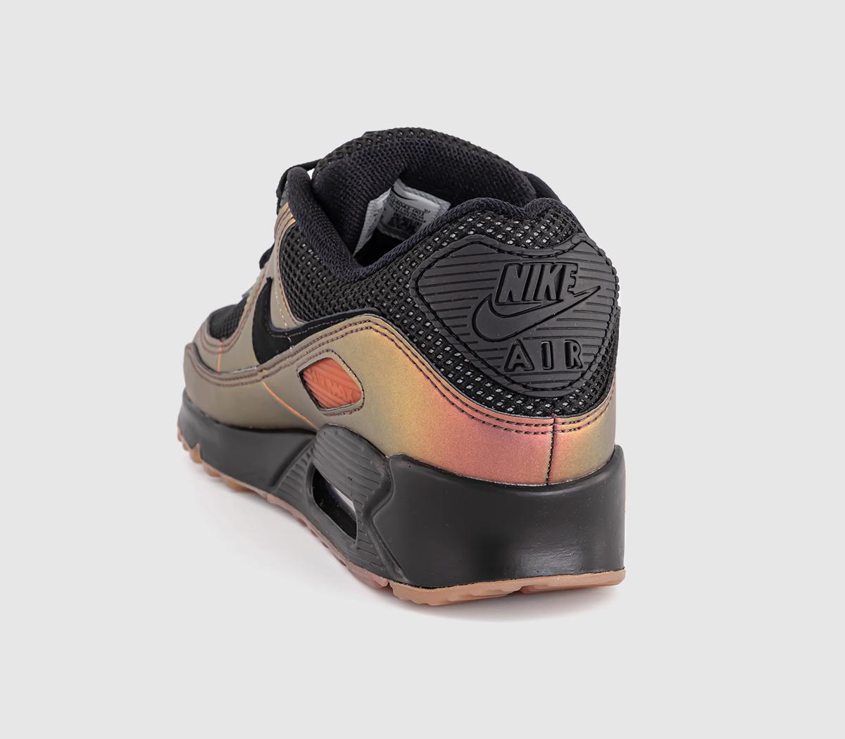 NikeAir Max 90 GL Black Black Dark Russet Metallic Copper Sequoia Mo