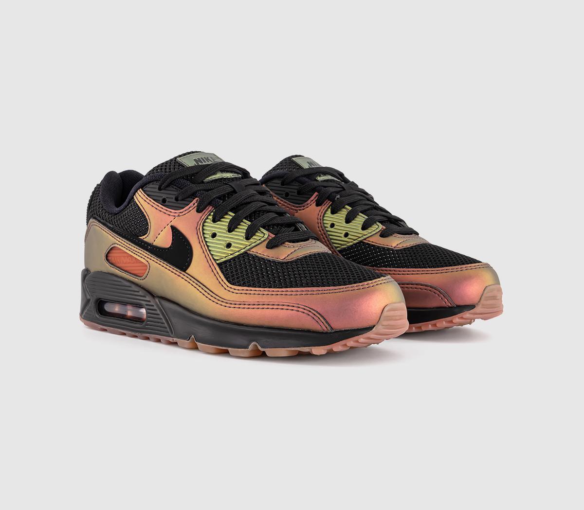 NikeAir Max 90 GL Black Black Dark Russet Metallic Copper Sequoia Mo