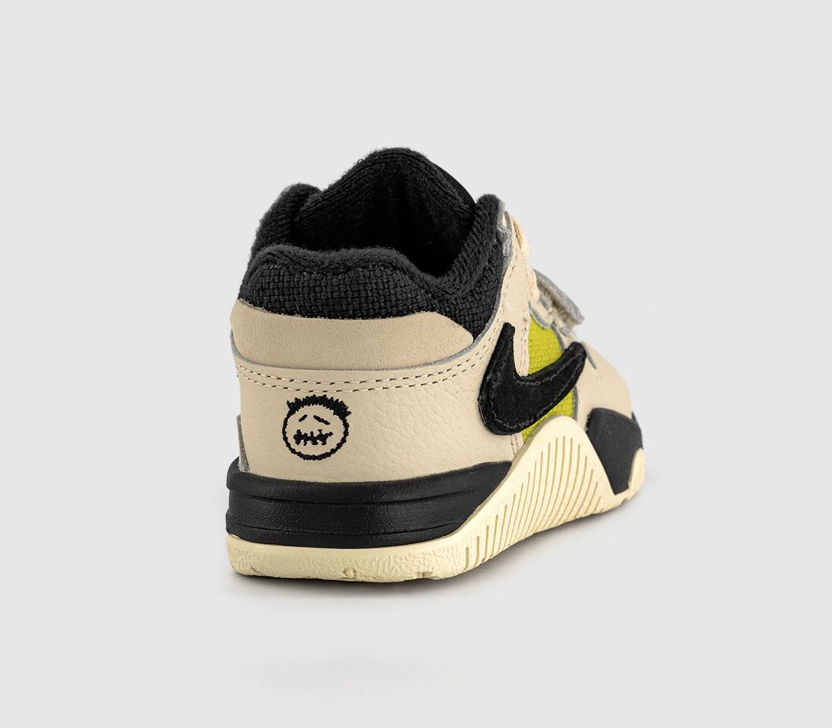 JordanTravis Scott x Jumpman Toddler TrainersMuslin Black Bright Cactus