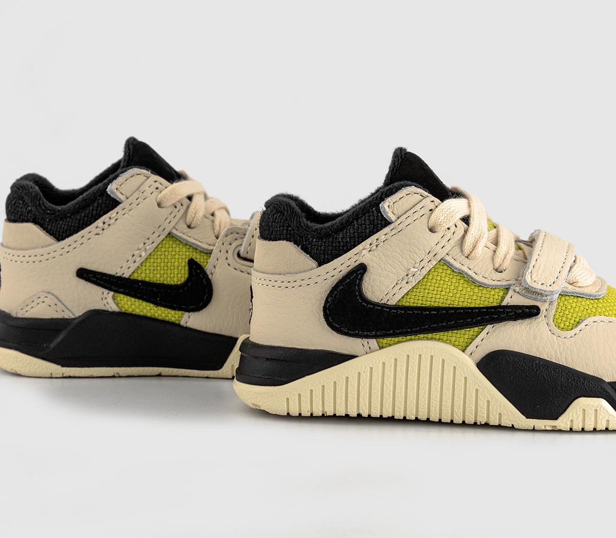 JordanTravis Scott x Jumpman Toddler TrainersMuslin Black Bright Cactus