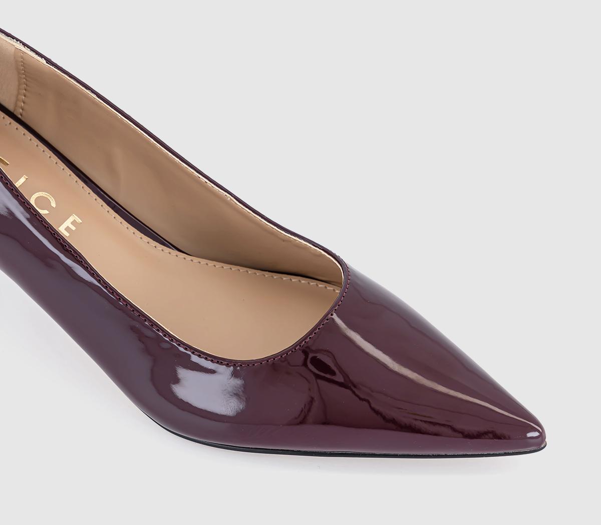 OFFICEMackie Kitten Heels Court OFFICEMackie Kitten Heels CourtBurgundy Patent