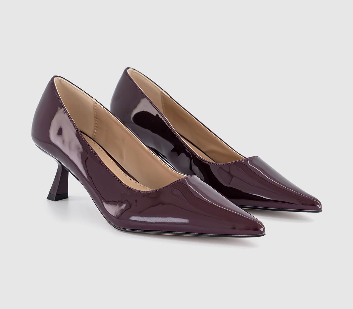 OFFICEMackie Kitten Heels Court OFFICEMackie Kitten Heels CourtBurgundy Patent