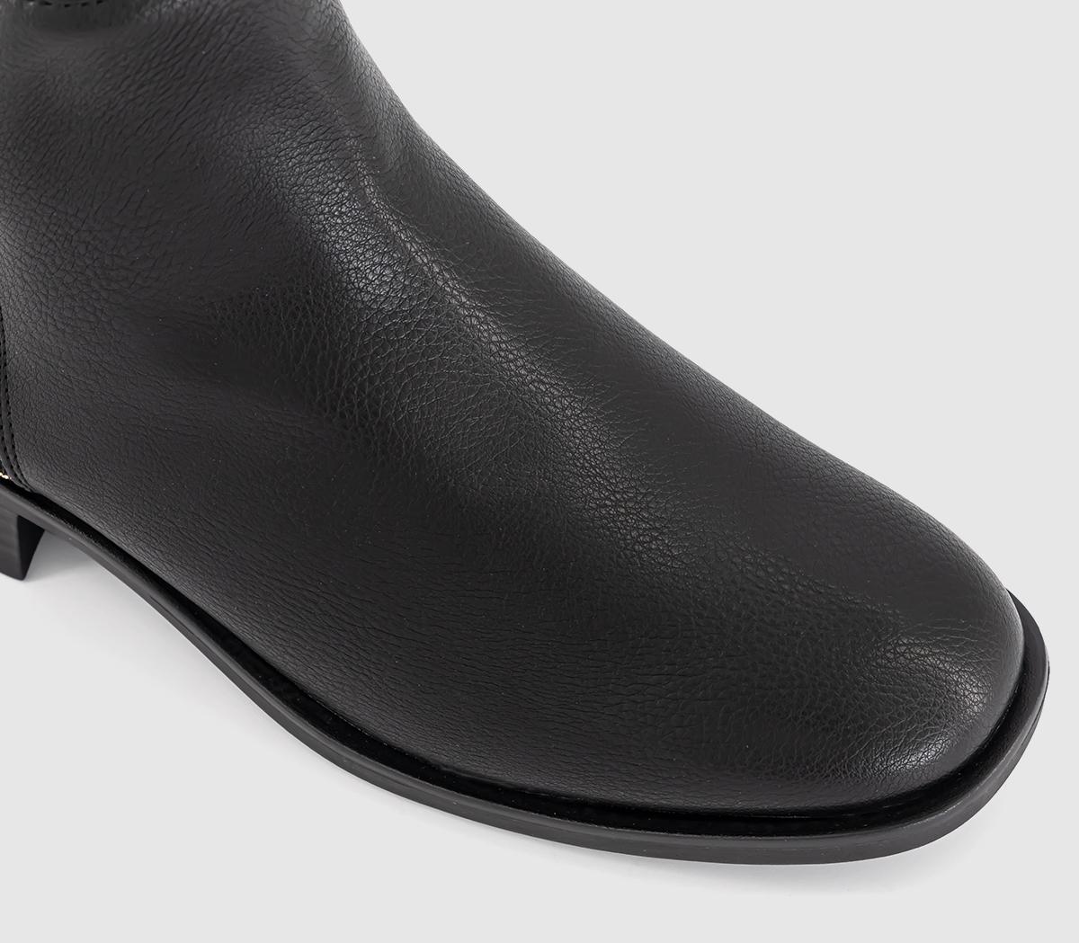 OFFICEAubrey Zip Detail Flat Ankle Boots OFFICEAubrey Zip Detail Flat Ankle BootsBlack