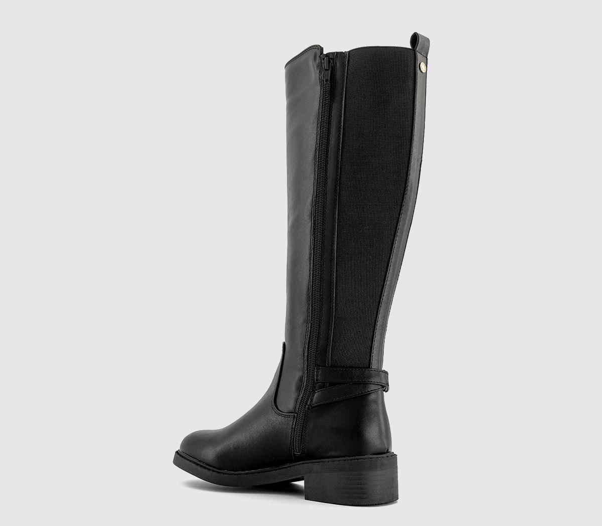 OFFICEKacey Harness Detail Rider Knee Boots OFFICEKacey Harness Detail Rider Knee BootsBlack