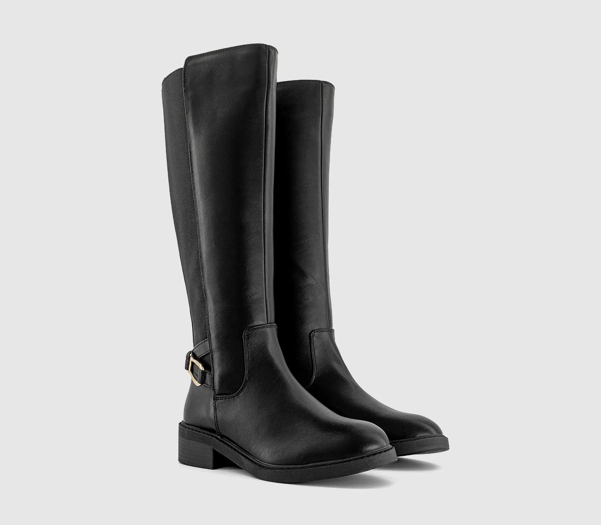 OFFICEKacey Harness Detail Rider Knee Boots OFFICEKacey Harness Detail Rider Knee BootsBlack