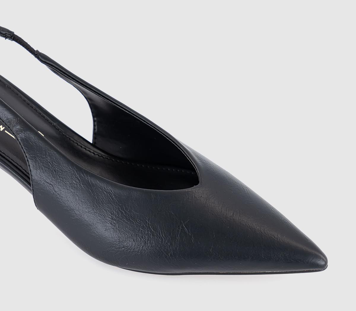 OFFICEMaggie High Vamp Slingback Kitten Heels OFFICEMaggie High Vamp Slingback Kitten HeelsBlack