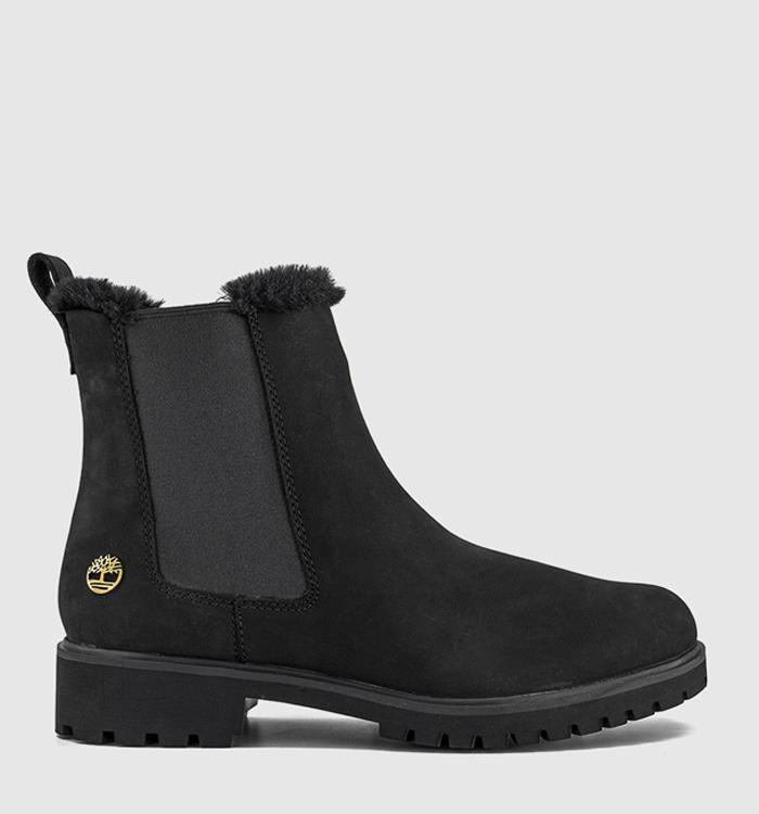 Timberland Lyonsdale Chelsea Boots Black Gold Nubuck