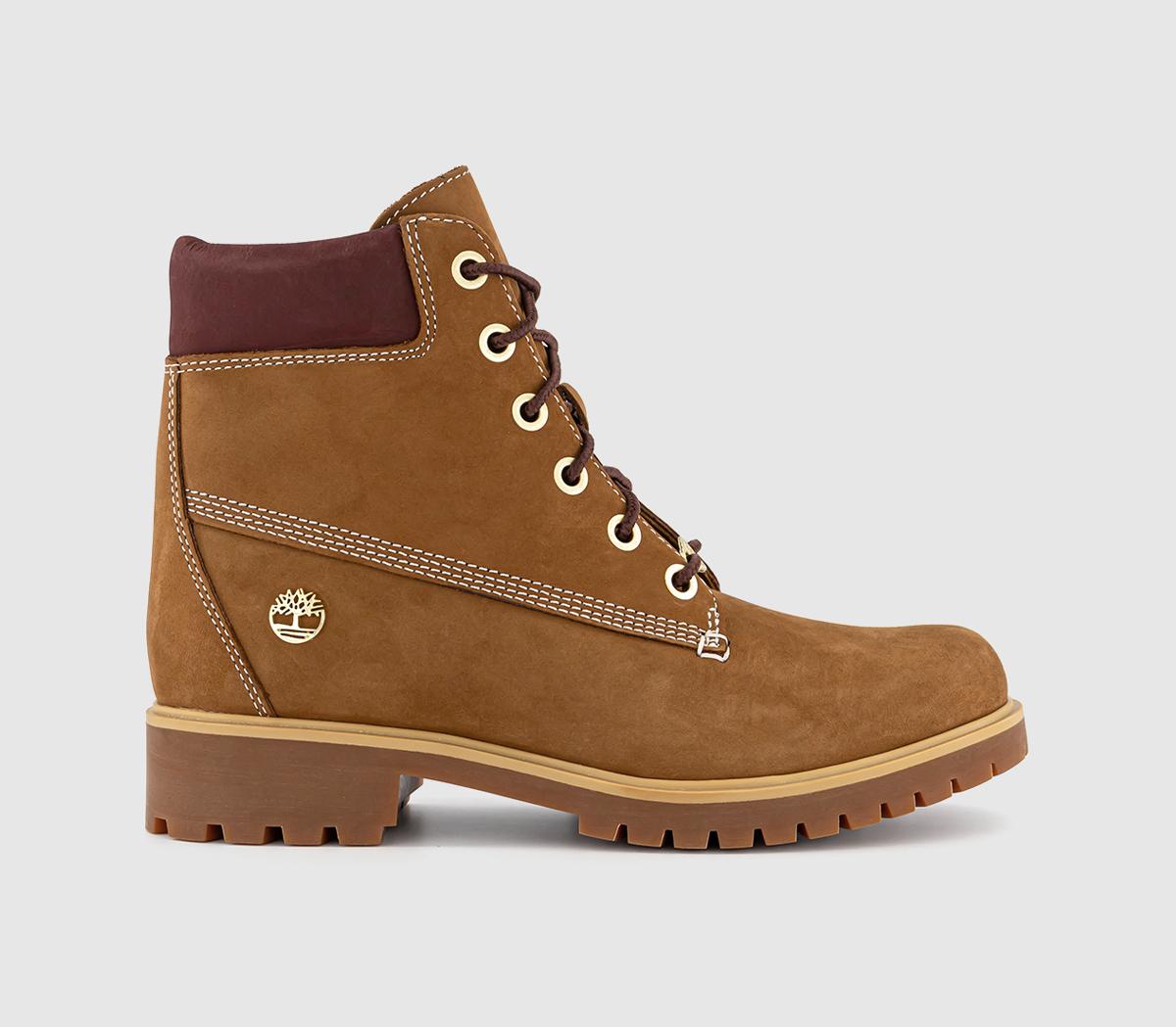 Timberland Lyonsdale Boots Medium Brown Burgundy Nubuck - Women's