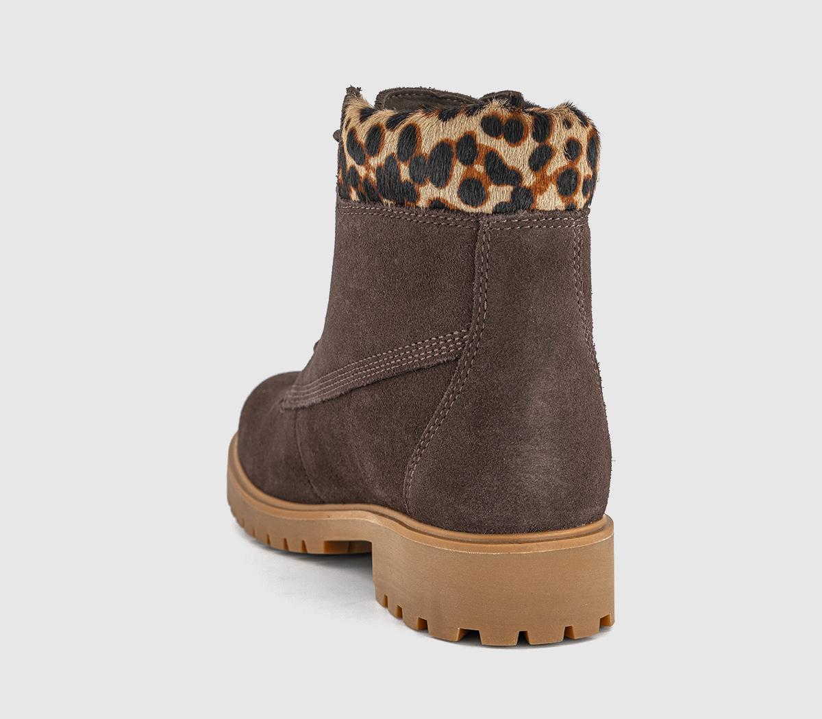TimberlandLyonsdale BootsDark Brown Suede Animal