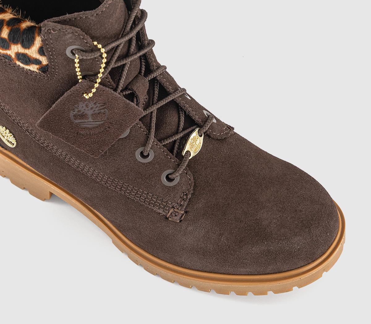 TimberlandLyonsdale BootsDark Brown Suede Animal