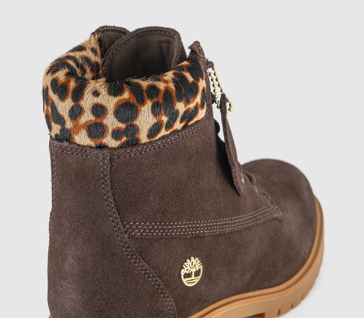 TimberlandLyonsdale BootsDark Brown Suede Animal