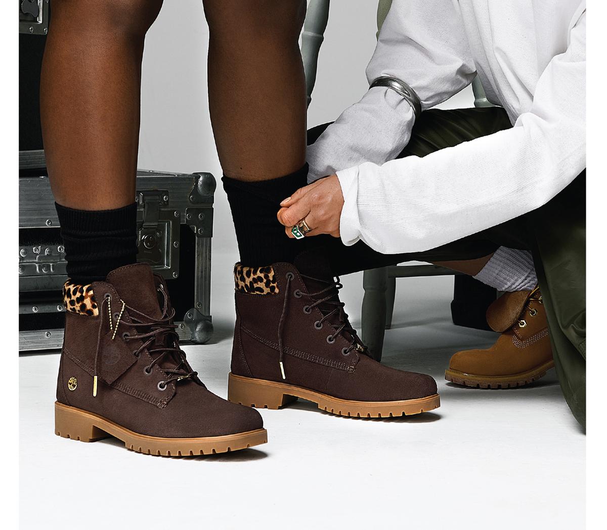 TimberlandLyonsdale BootsDark Brown Suede Animal