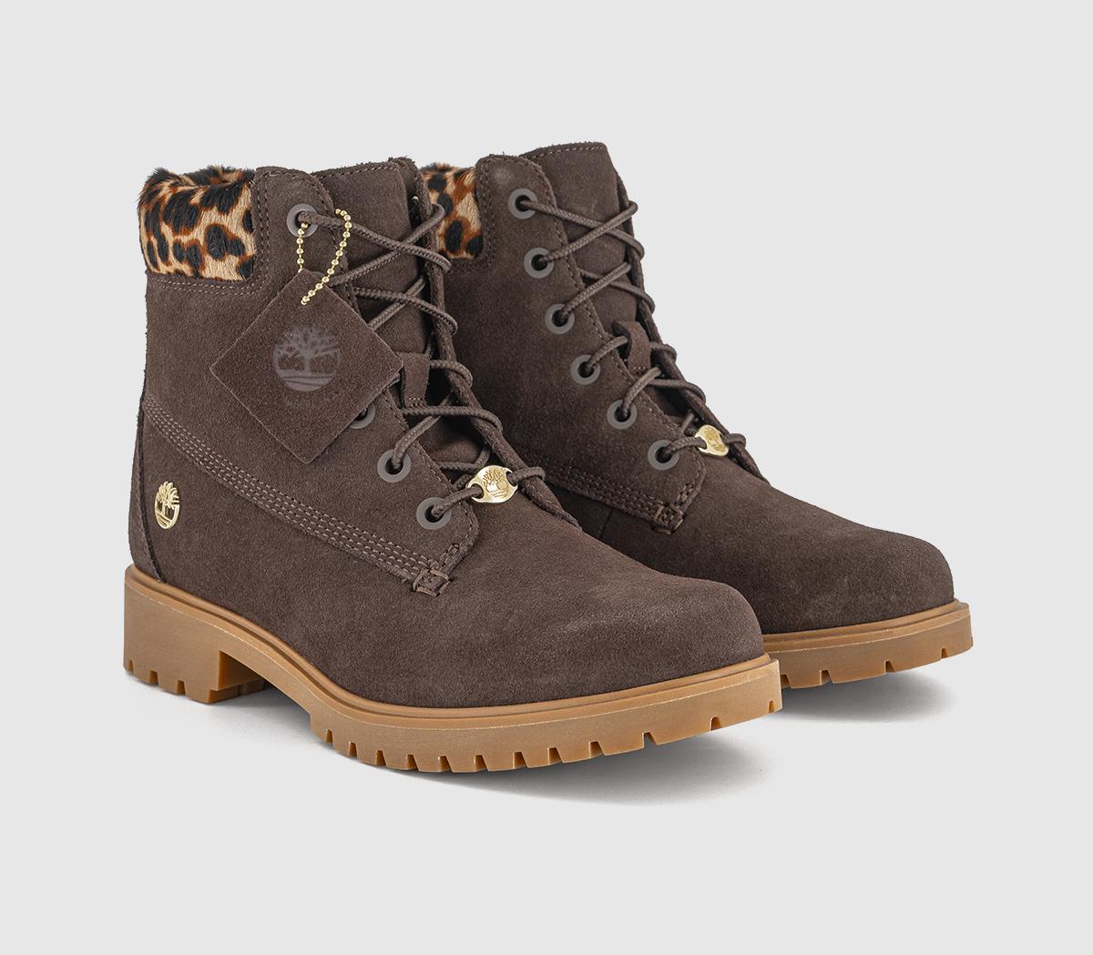 TimberlandLyonsdale BootsDark Brown Suede Animal