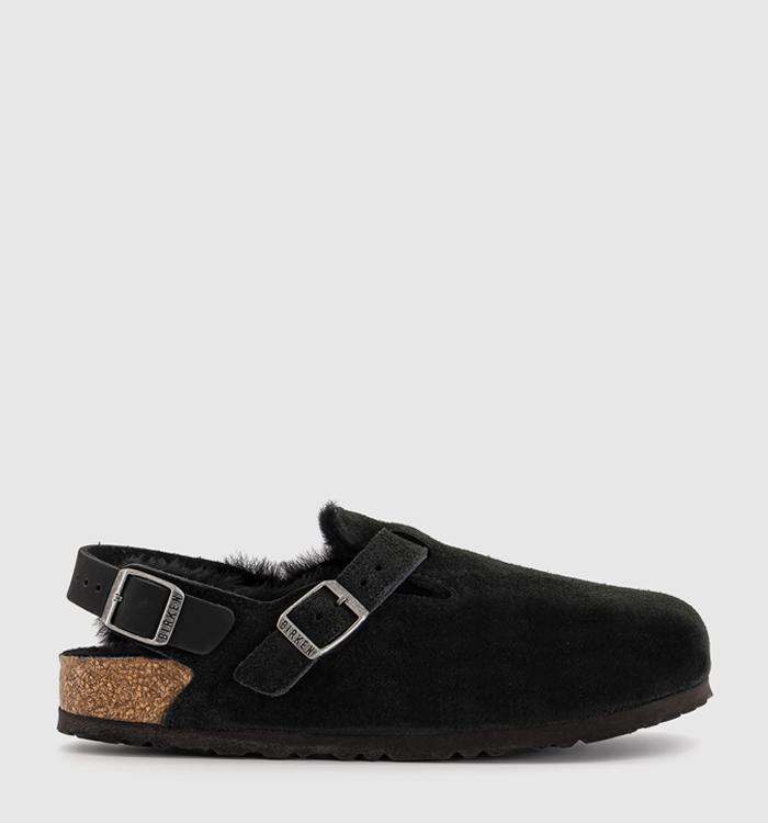 BIRKENSTOCK Tokio Shearling Clogs Black