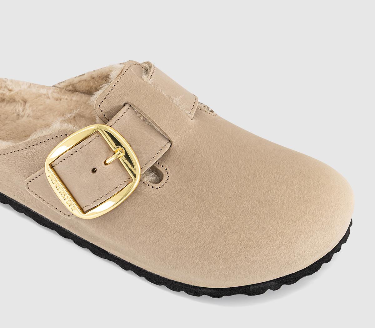BIRKENSTOCKBoston Big Buckle Shearling ClogsTobacco