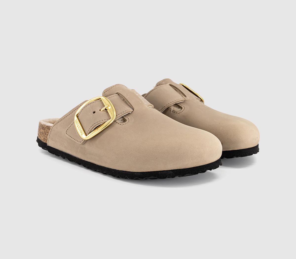 BIRKENSTOCKBoston Big Buckle Shearling ClogsTobacco