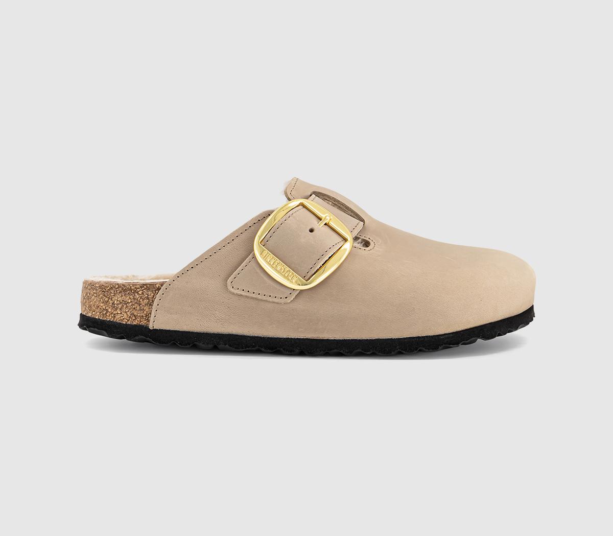 BIRKENSTOCKBoston Big Buckle Shearling ClogsTobacco