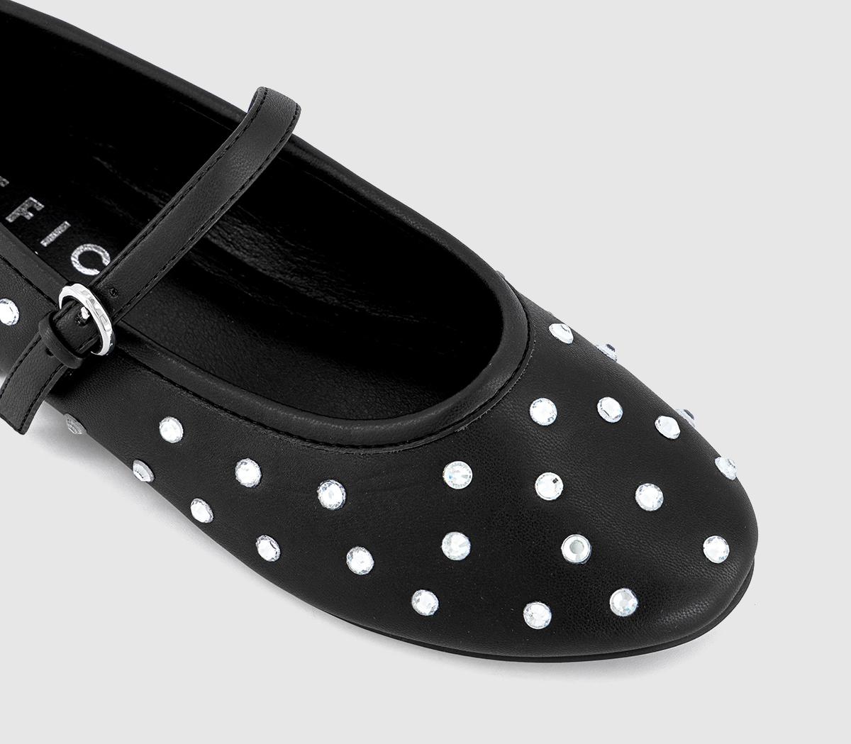 OFFICEFancy Embellished Mary Jane Ballet Pumps OFFICEFancy Embellished Mary Jane Ballet PumpsBlack