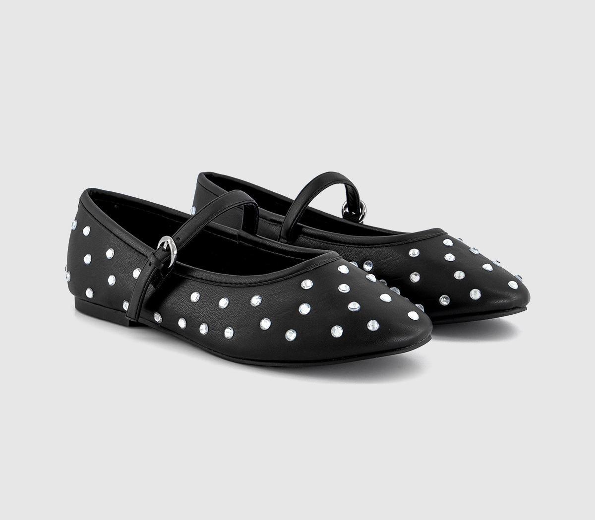 OFFICEFancy Embellished Mary Jane Ballet Pumps OFFICEFancy Embellished Mary Jane Ballet PumpsBlack