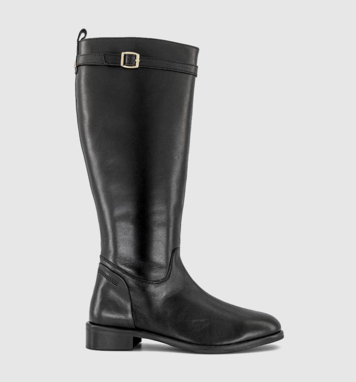 OFFICE Kelsey Knee High Riding Boots Black Leather