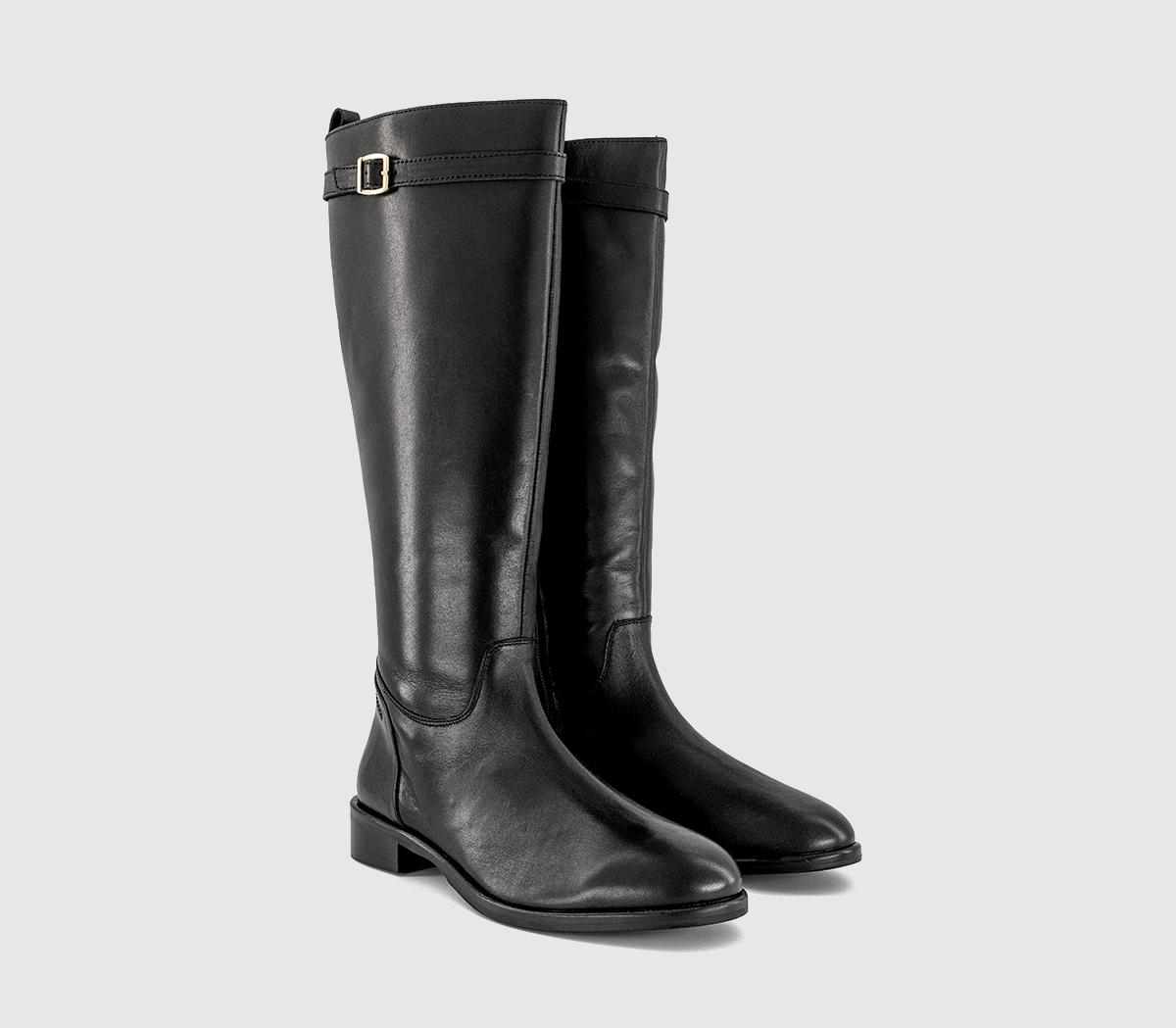 OFFICEKelsey Knee High Riding BootsBlack Leather