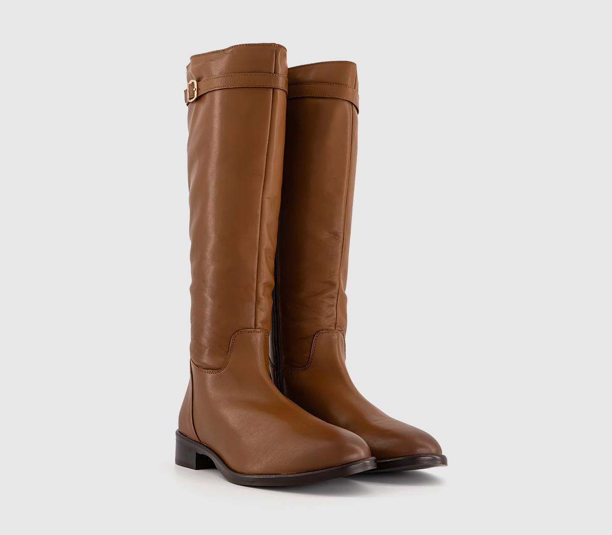 OFFICEKelsey Knee High Riding BootsTan Leather