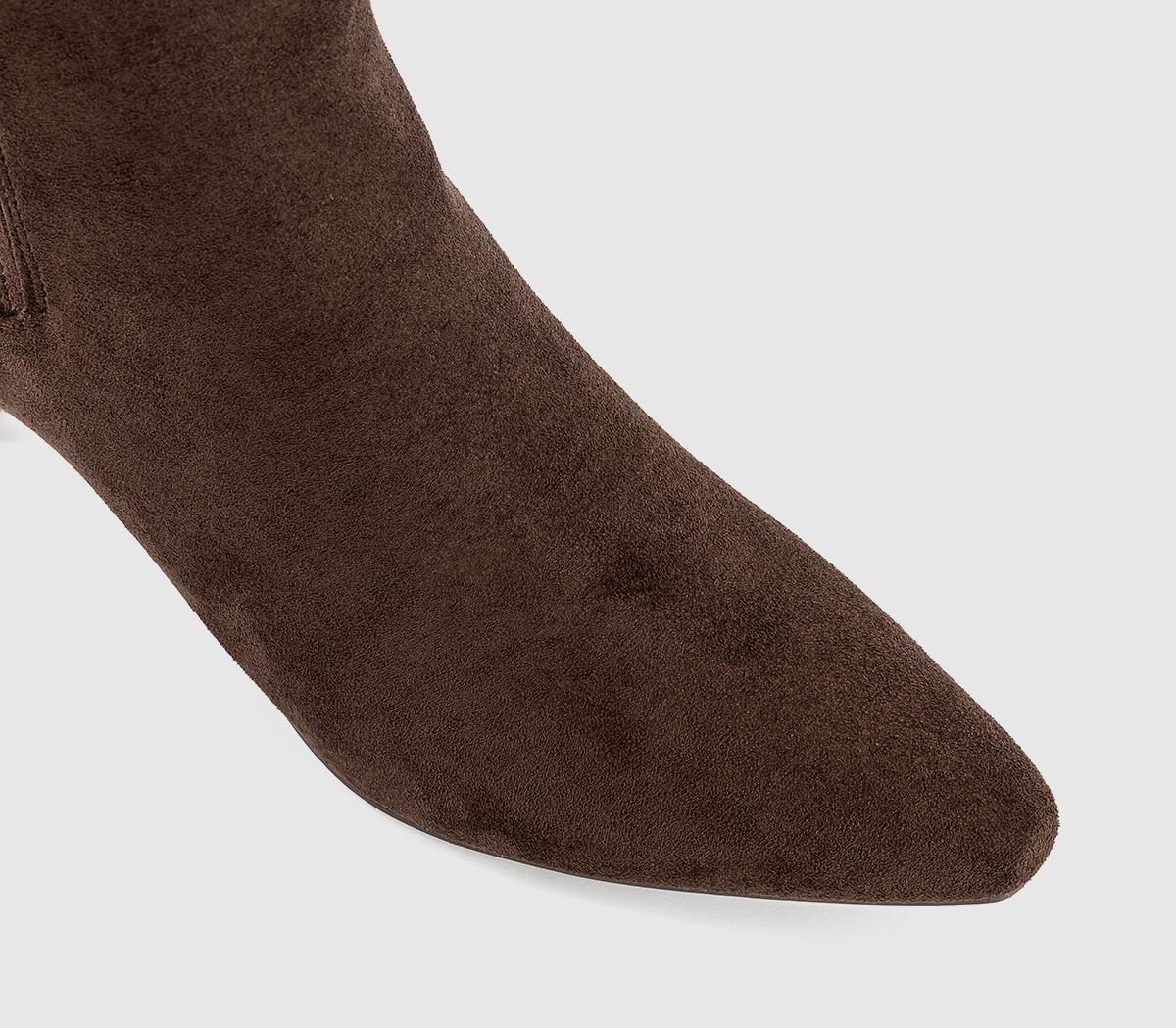 OFFICEAmaya Covered Chelsea Ankle BootsBrown Faux Suede