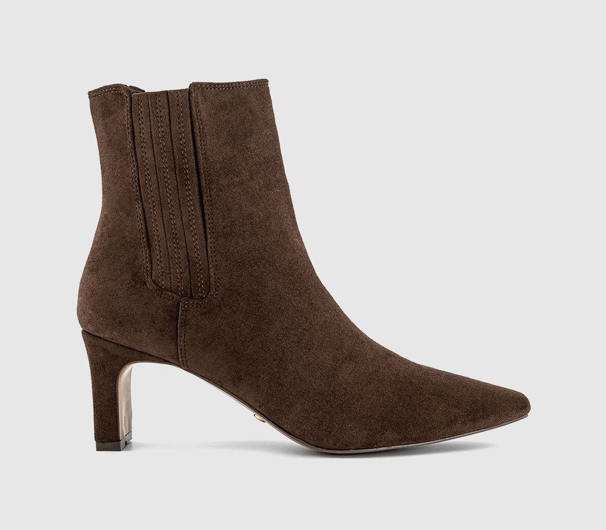 OFFICEAmaya Covered Chelsea Ankle BootsBrown Faux Suede
