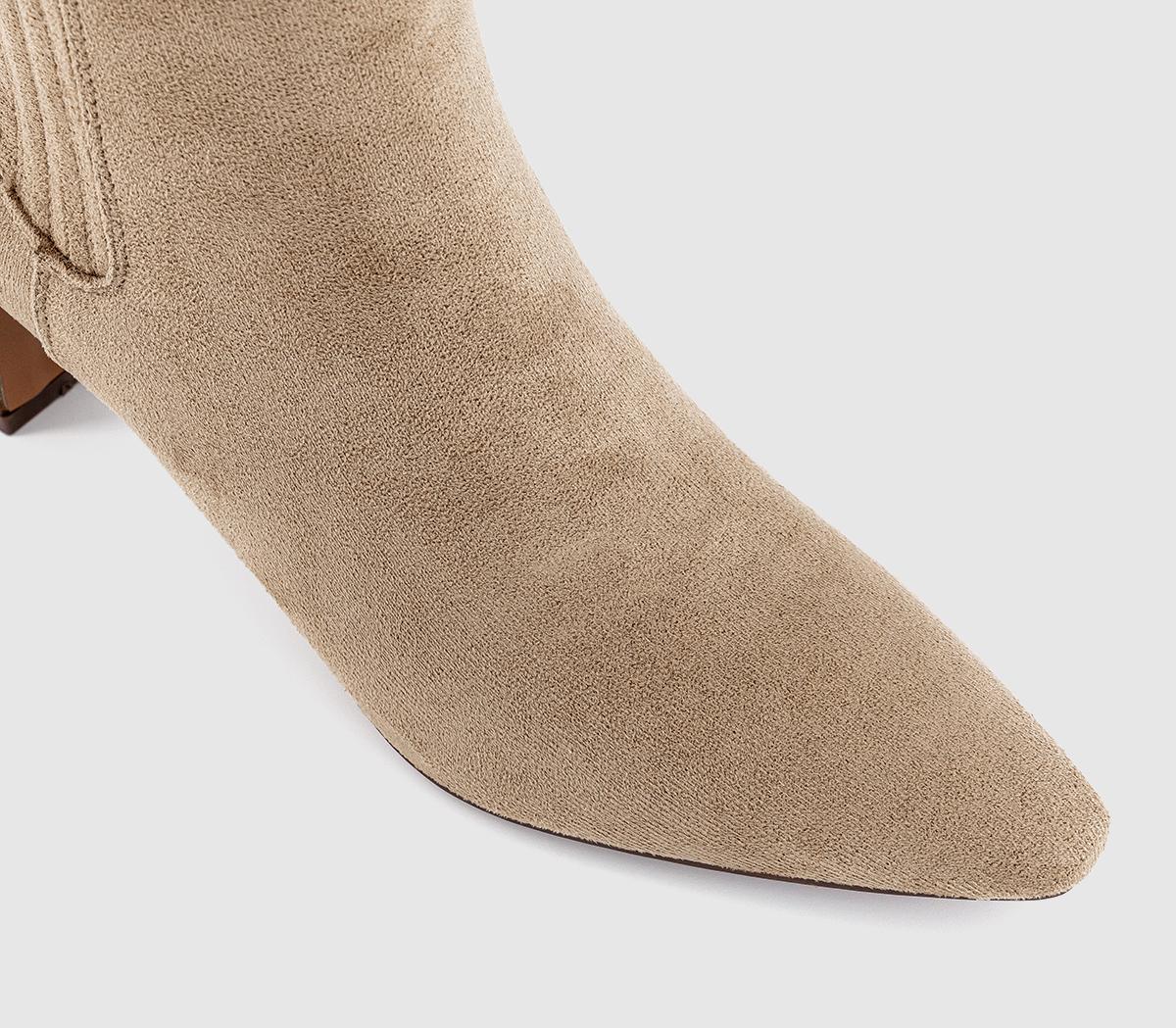 OFFICEAmaya Covered Chelsea Ankle BootsTaupe Faux Suede