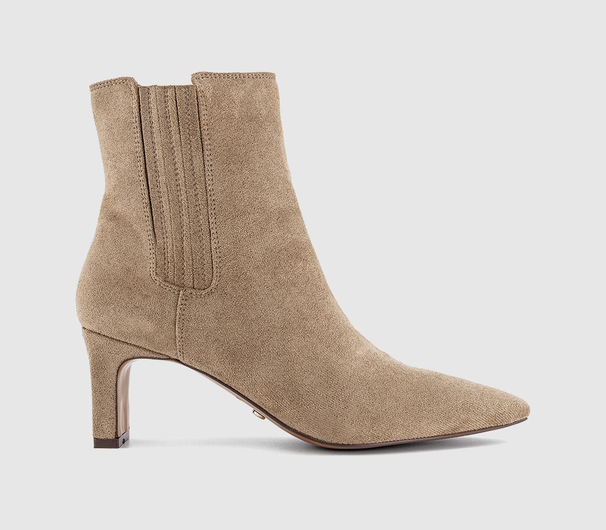 OFFICEAmaya Covered Chelsea Ankle BootsTaupe Faux Suede