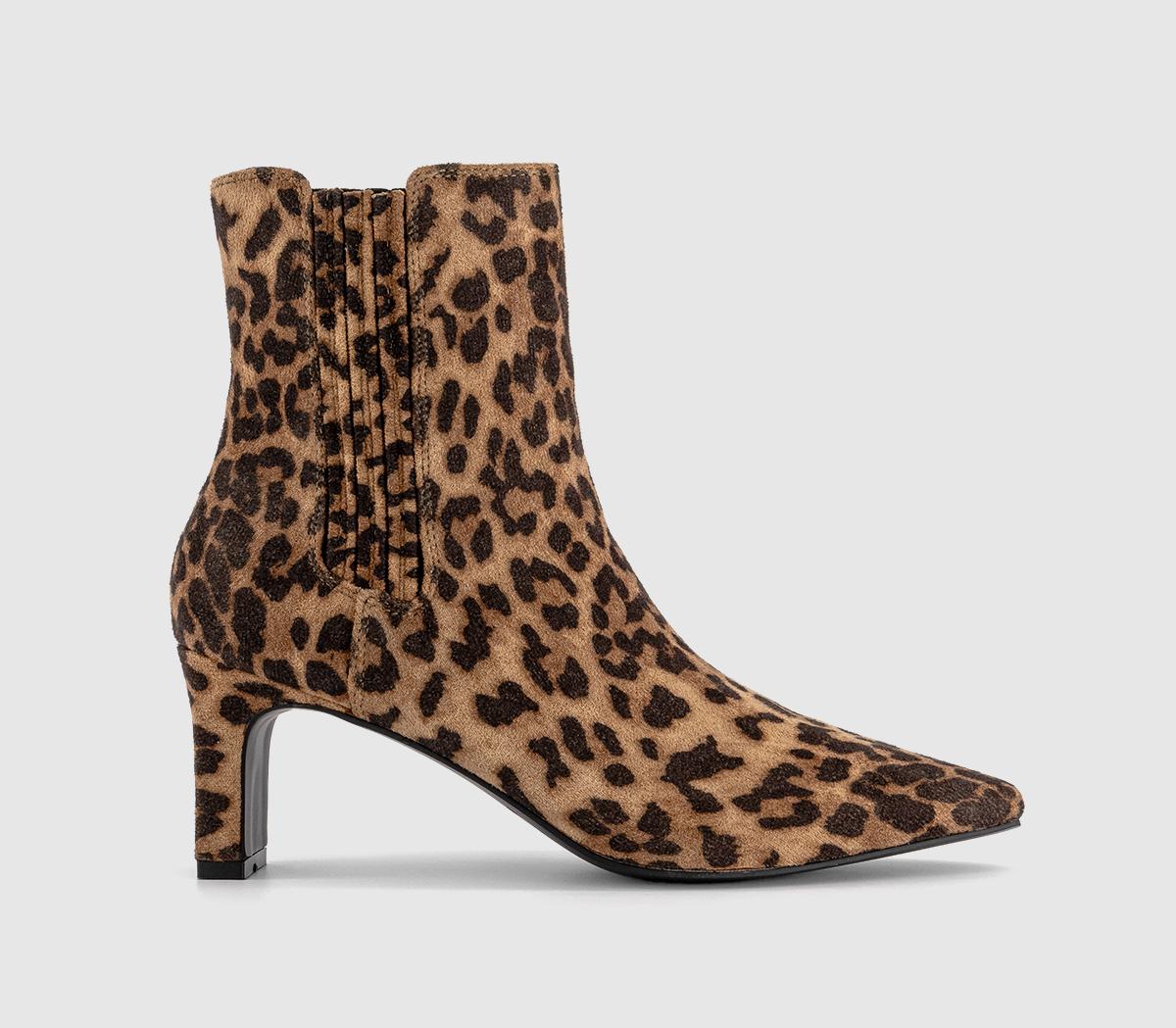 Office leopard boots best sale